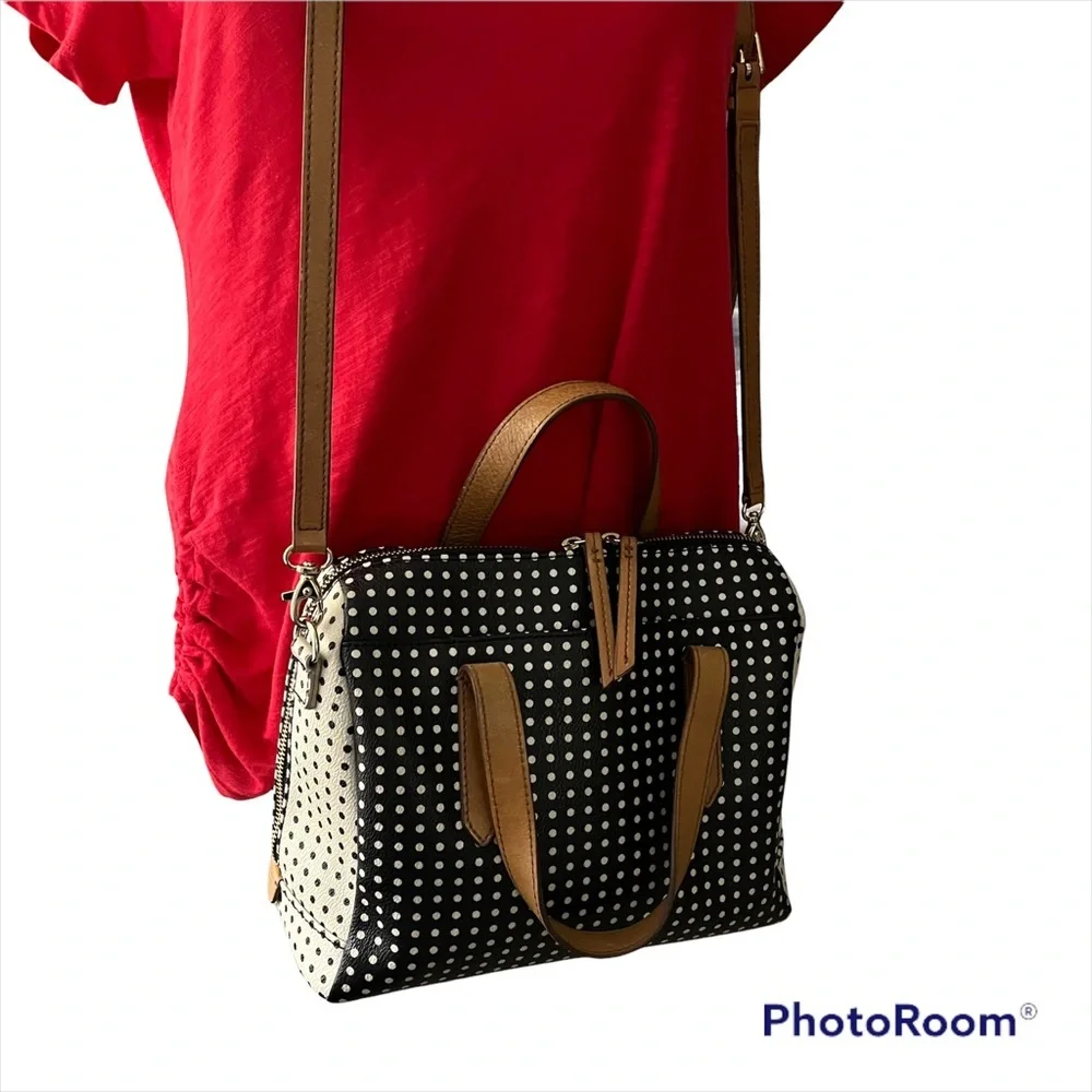 Fossil Sydney Polka Dot Satchel - Picture 2 of 15